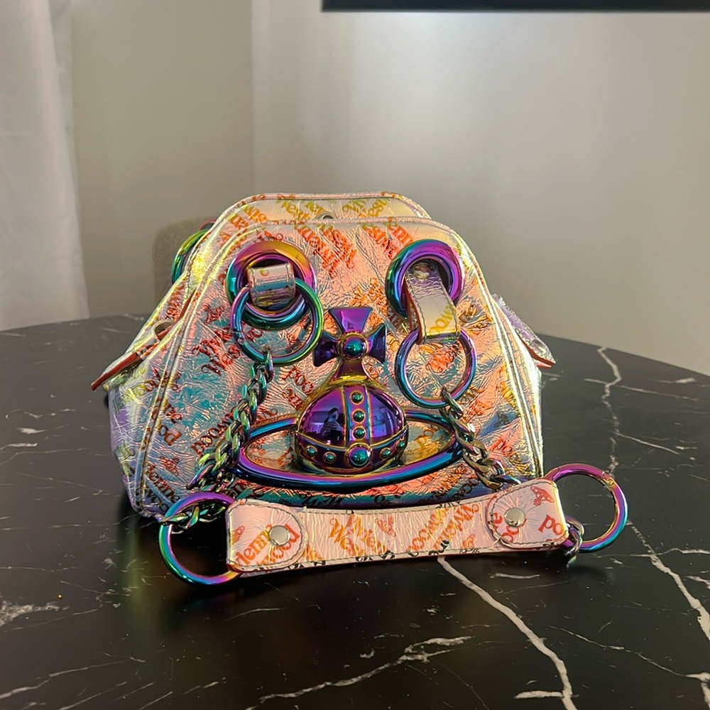 Vivienne Westwood flourescent chain handbag